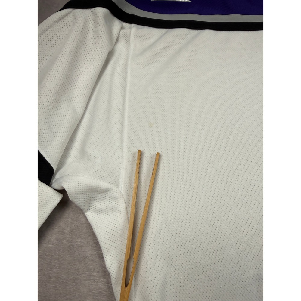 VTG LA Kings Pro Player NHL Hockey Jersey White Purple Mens L 90s Y2K Embroidery - Picture 7 of 16